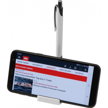 Logo trade promotional products image of: Mobile phone holder with metal ballpen REGINA